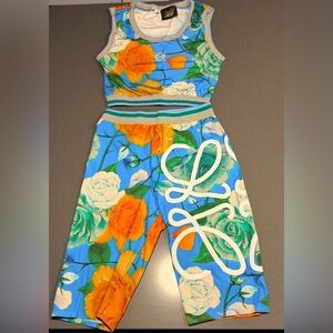 Loewe Paula Ibiza Roses Crop Top + Bermuda Short Size MEDIUM